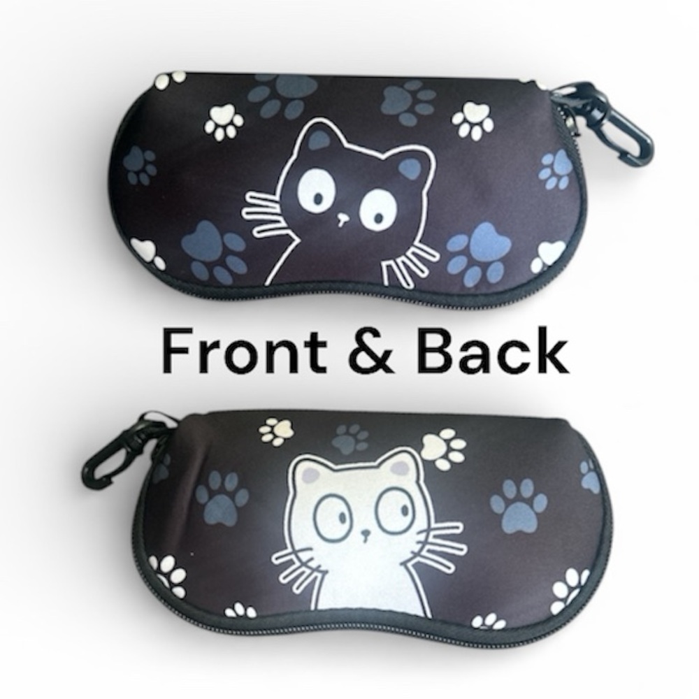 Soft Glasses Case with Cartoon Cats